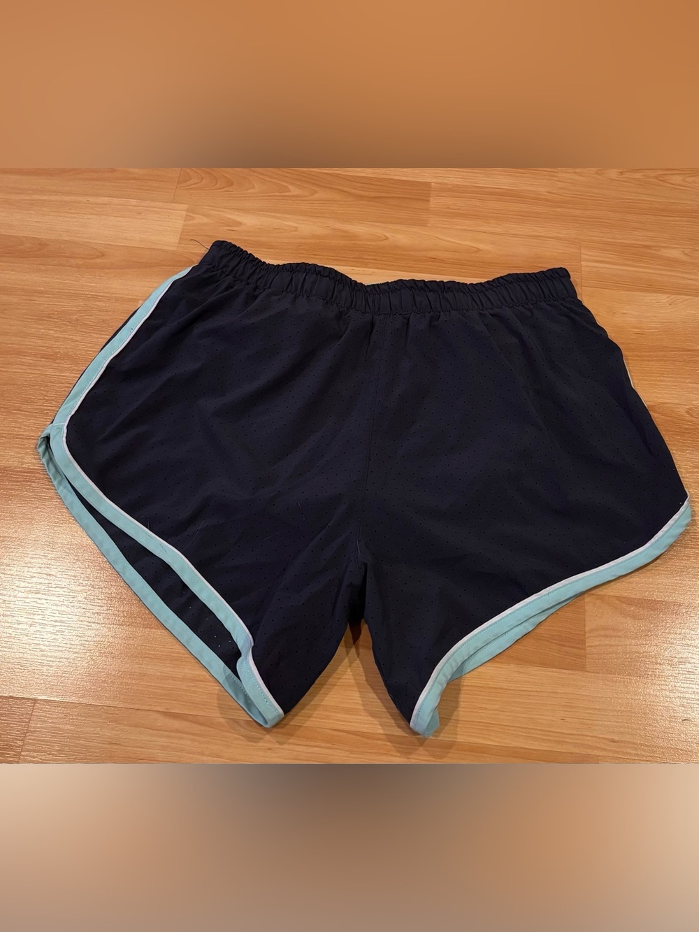 Rabbit Navy Running Shorts with Light Blue Trim